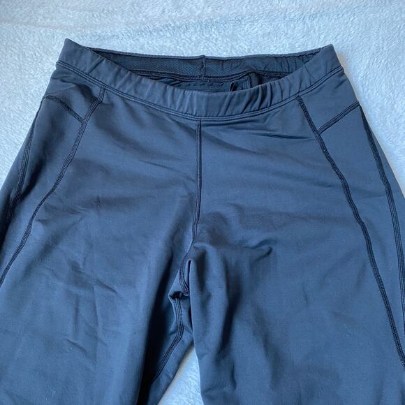 REI Straight Leg Athletic Pants Women M Black High‎ Waisted Zipper Leg Stretch - Picture 3 of 12